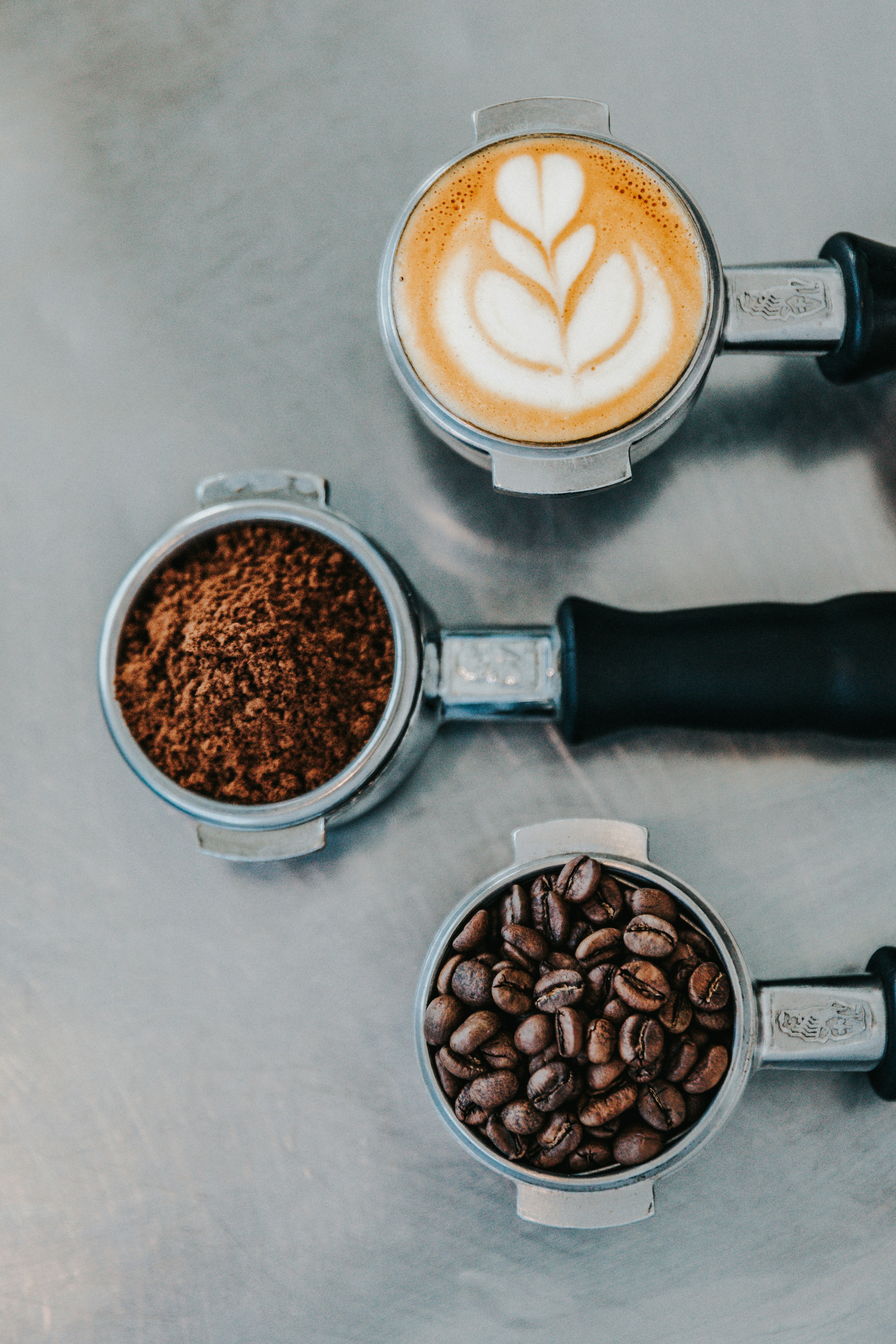 Latte art preparation at The Studio Café